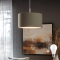 Eglo - Lámpara LED colgante TUNJA 1xE27/60W/230V taupe