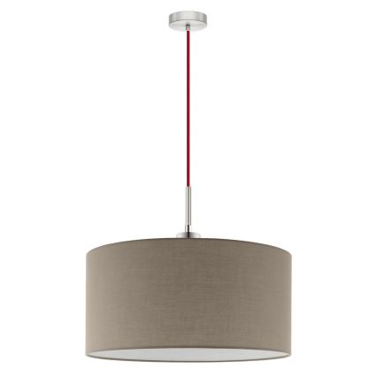 Eglo - Lámpara LED colgante TUNJA 1xE27/60W/230V taupe
