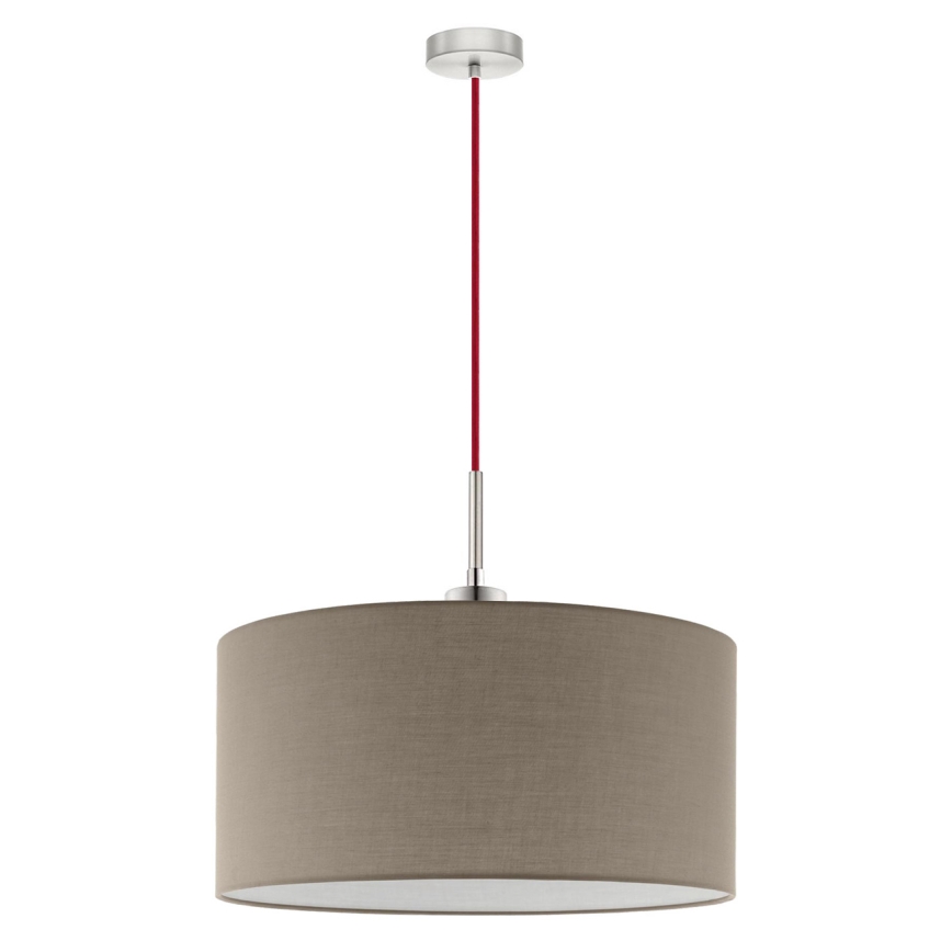 Eglo - Lámpara LED colgante TUNJA 1xE27/60W/230V taupe