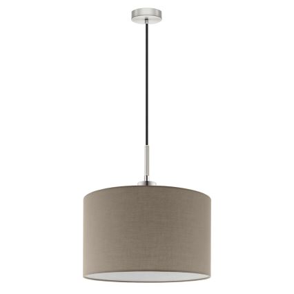 Eglo - Lámpara LED colgante TUNJA 1xE27/60W/230V taupe