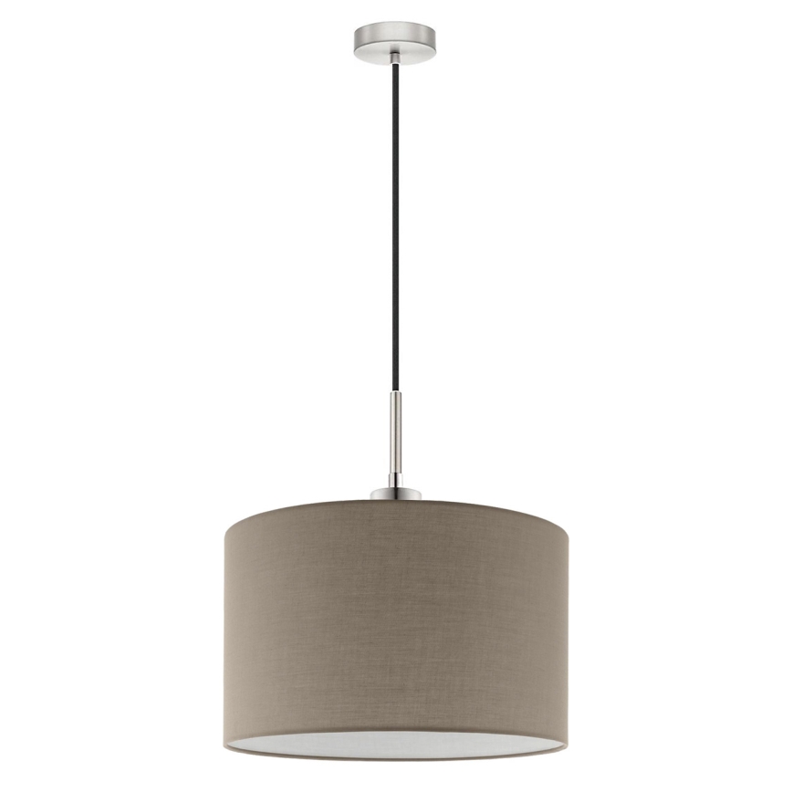Eglo - Lámpara LED colgante TUNJA 1xE27/60W/230V taupe