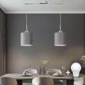 Eglo - Lámpara LED colgante TUNJA 2xE27/60W/230V gris