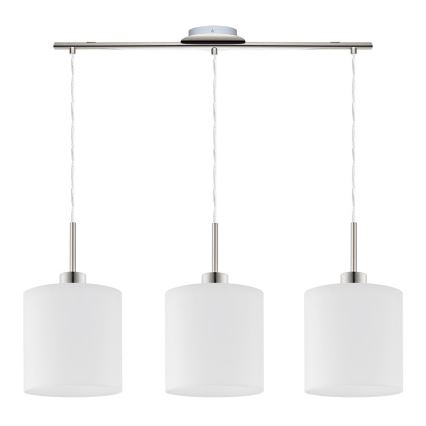 Eglo - Lámpara LED colgante TUNJA 3xE27/60W/230V blanco