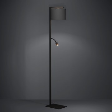Eglo - Lámpara LED de pie 1xE27/40W/230V + LED/3,8W 3000K negro