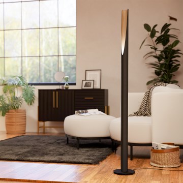 Eglo  - Lámpara LED de pie 1xGU10/4,5W/230V 3000K negro/marrón