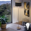 Eglo - Lámpara LED de pie TUNJA 1xE27/60W/230V cromo mate/negro
