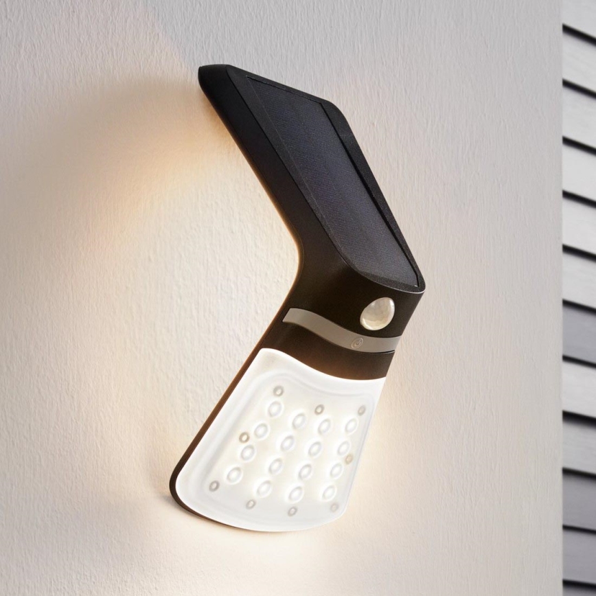 Eglo - Lámpara solar con sensor LED/2W/3,7V 1200 mAh IP44