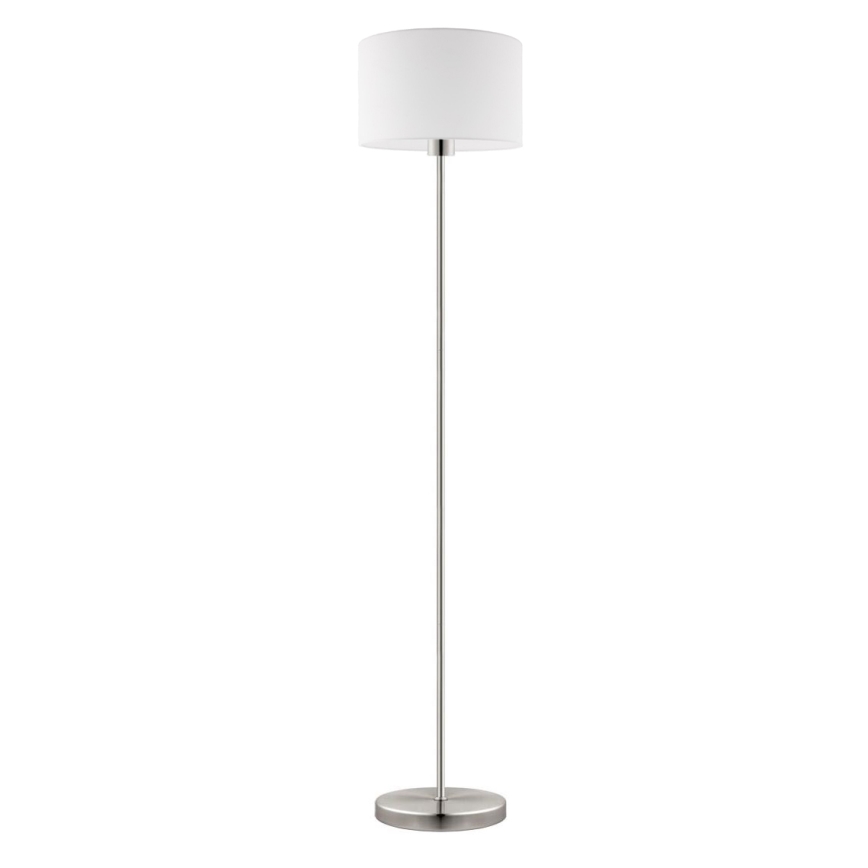 Eglo - LED Lámpara de pie TUNJA 1xE27/60W/230V cromo mate/blanco