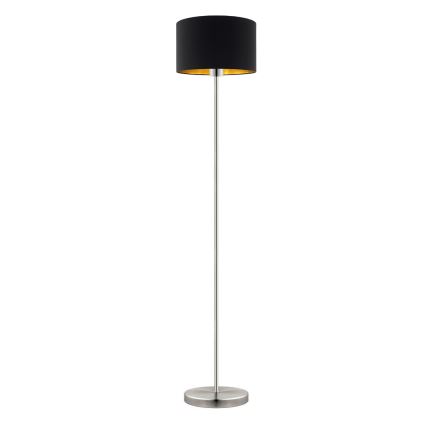 Eglo - LED Lámpara de pie TUNJA 1xE27/60W/230V cromo mate/negro