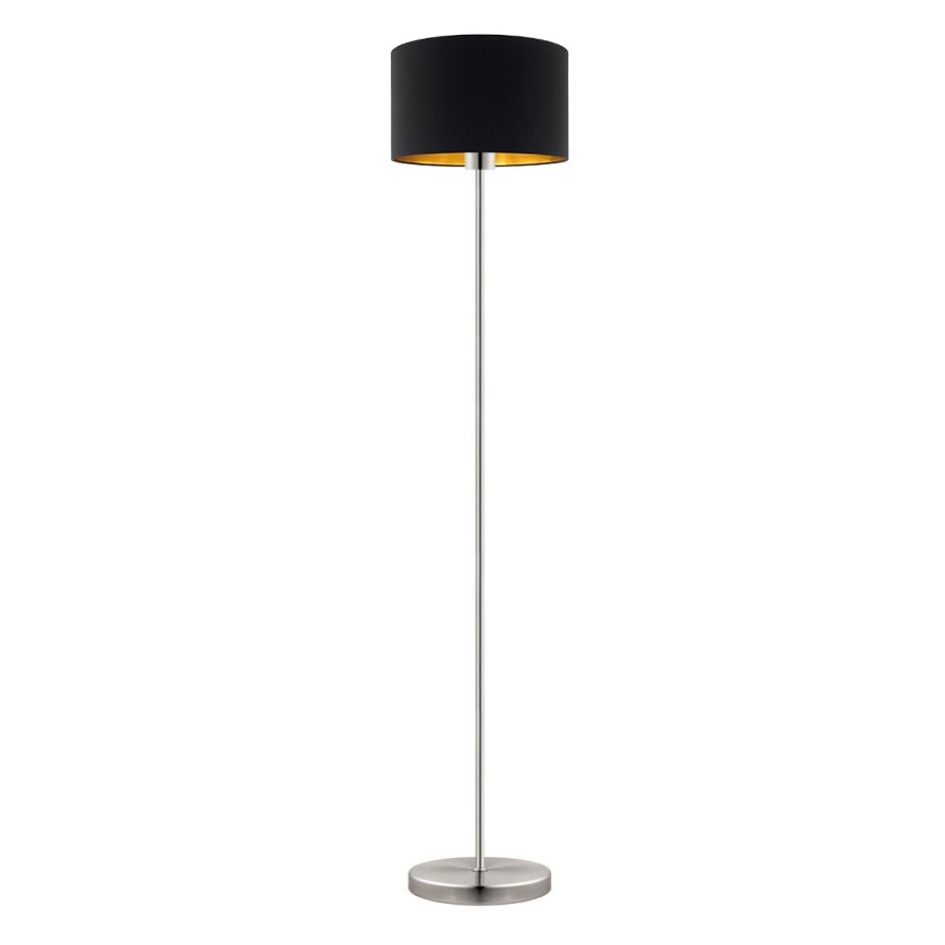 Eglo - LED Lámpara de pie TUNJA 1xE27/60W/230V cromo mate/negro