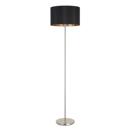 Eglo - LED Lámpara de pie TUNJA 1xE27/60W/230V cromo mate/negro