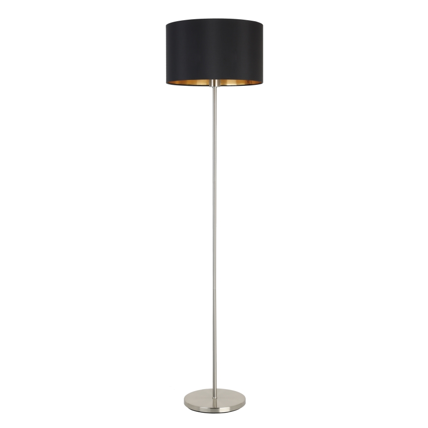 Eglo - LED Lámpara de pie TUNJA 1xE27/60W/230V cromo mate/negro
