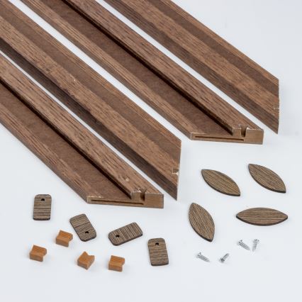Eglo - LED Panel fijo regulable POZZALLO WOOD LED/21W/230V 2700-6500K 49,5x49,5 cm marón oscuro + control remoto