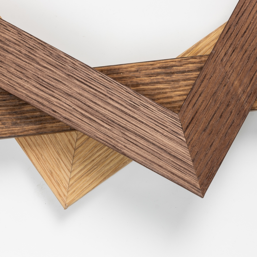 Eglo - LED Panel fijo regulable POZZALLO WOOD LED/21W/230V 2700-6500K 49,5x49,5 cm marón oscuro + control remoto