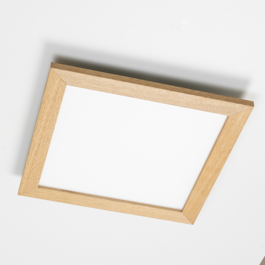 Eglo - LED Panel fijo regulable POZZALLO WOOD LED/21W/230V 2700-6500K 49,5x49,5 cm marrón + control remoto