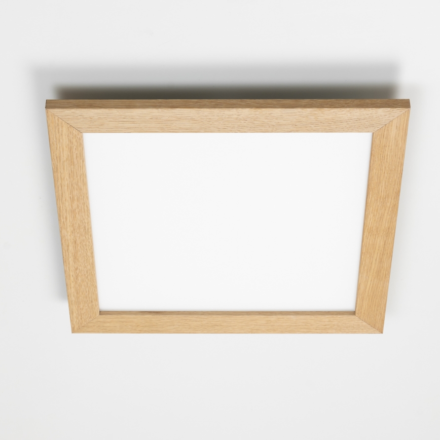 Eglo - LED Panel fijo regulable POZZALLO WOOD LED/21W/230V 2700-6500K 49,5x49,5 cm marrón + control remoto