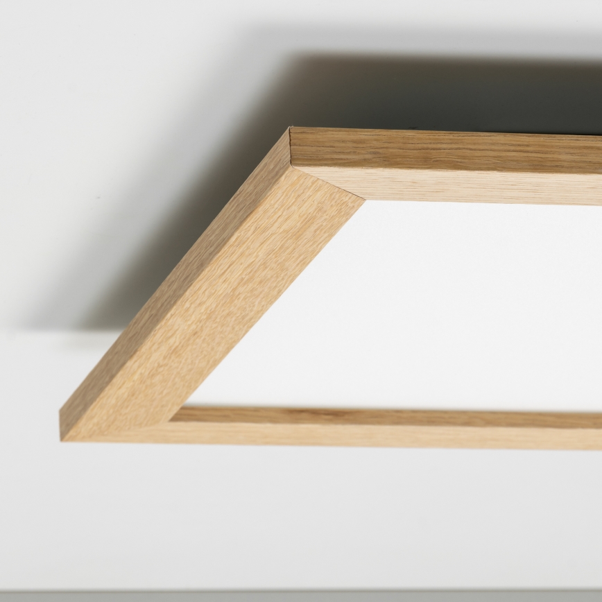 Eglo - LED Panel fijo regulable POZZALLO WOOD LED/21W/230V 2700-6500K 49,5x49,5 cm marrón + control remoto