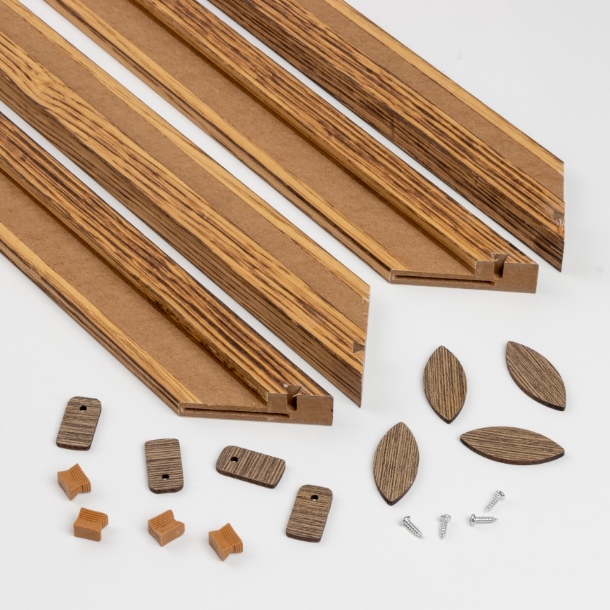 Eglo - LED Panel fijo regulable POZZALLO WOOD LED/21W/230V 2700-6500K 49,5x49,5 cm marrón + control remoto