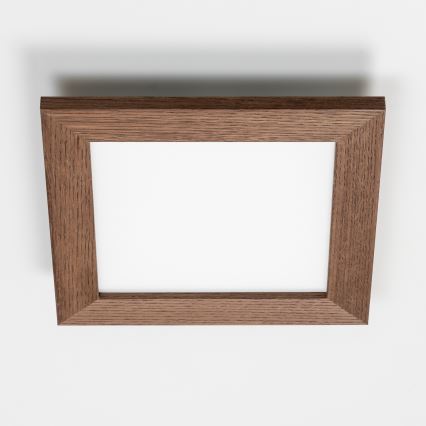 Eglo - LED Panel fijo regulable SALOBRENA 2 WOOD LED/16W/230V 4000K 34x34 cm marón oscuro