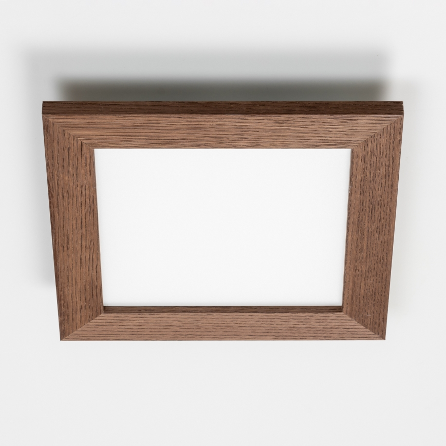 Eglo - LED Panel fijo regulable SALOBRENA 2 WOOD LED/16W/230V 4000K 34x34 cm marón oscuro