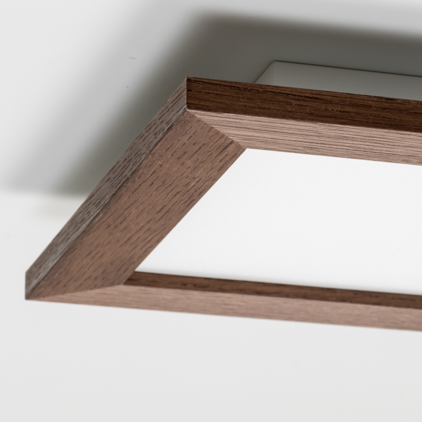 Eglo - LED Panel fijo regulable SALOBRENA 2 WOOD LED/16W/230V 4000K 34x34 cm marón oscuro