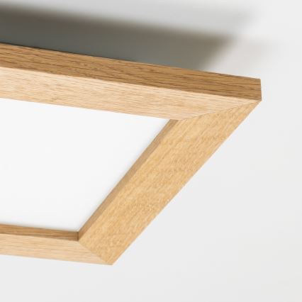 Eglo - LED Panel fijo regulable SALOBRENA 2 WOOD LED/16W/230V 4000K 34x34 cm marrón