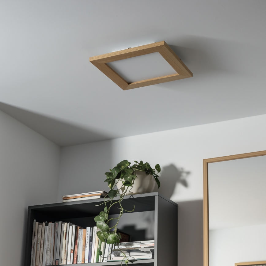 Eglo - LED Panel fijo regulable SALOBRENA 2 WOOD LED/16W/230V 4000K 34x34 cm marrón