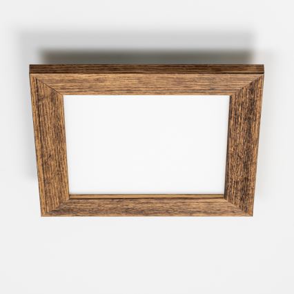 Eglo - LED Panel fijo regulable SALOBRENA 2 WOOD LED/16W/230V 4000K 34x34 cm marrón