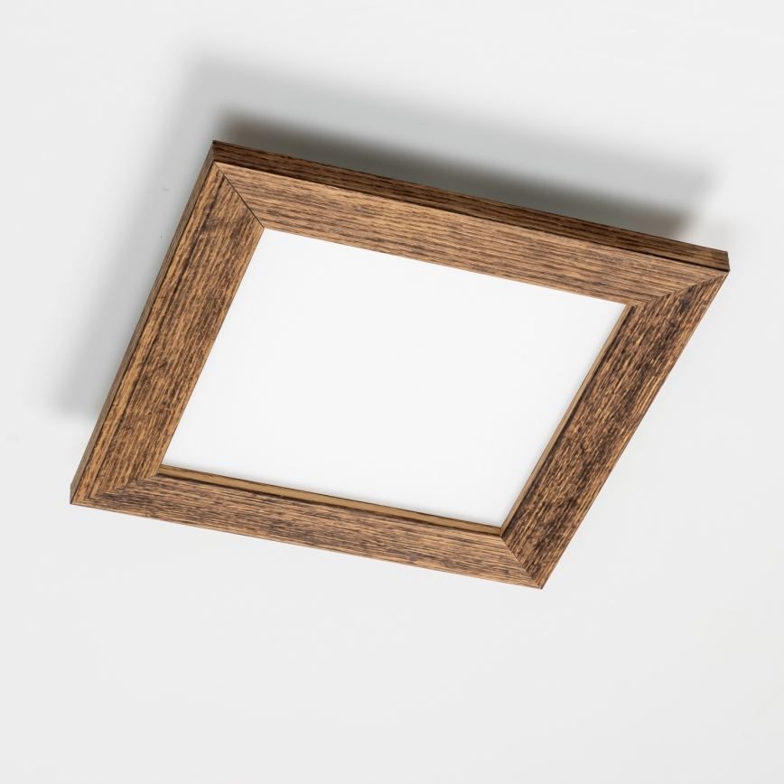 Eglo - LED Panel fijo regulable SALOBRENA 2 WOOD LED/16W/230V 4000K 34x34 cm marrón