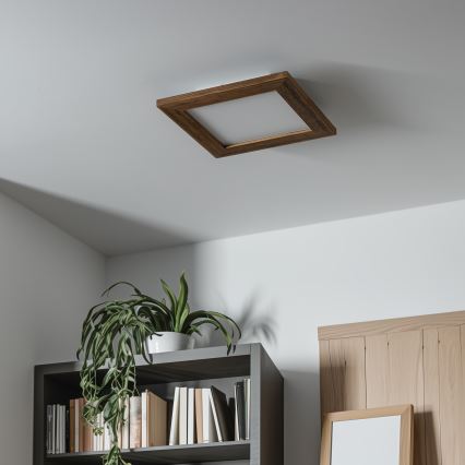 Eglo - LED Panel fijo regulable SALOBRENA 2 WOOD LED/16W/230V 4000K 34x34 cm marrón