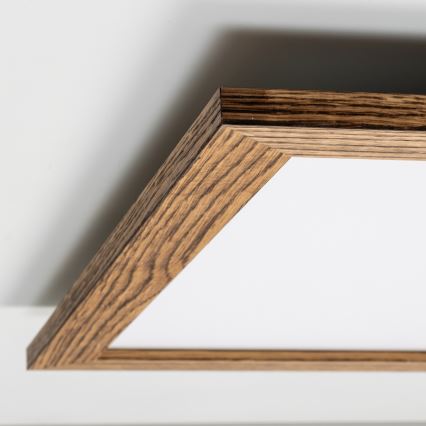 Eglo - LED Panel fijo regulable SALOBRENA-CL WOOD LED/31W/230V 2700-6500K 64x64 cm marrón