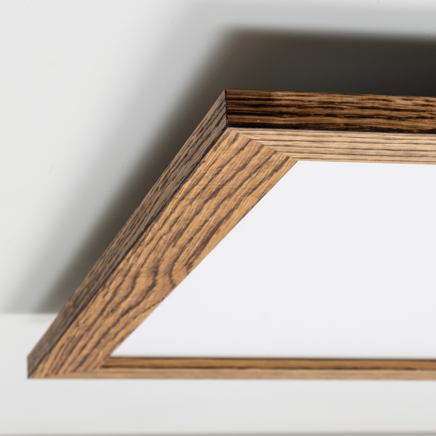 Eglo - LED Panel fijo regulable SALOBRENA-CL WOOD LED/31W/230V 2700-6500K 64x64 cm marrón