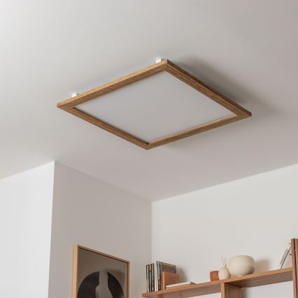 Eglo - LED Panel fijo regulable SALOBRENA-CL WOOD LED/31W/230V 2700-6500K 64x64 cm marrón