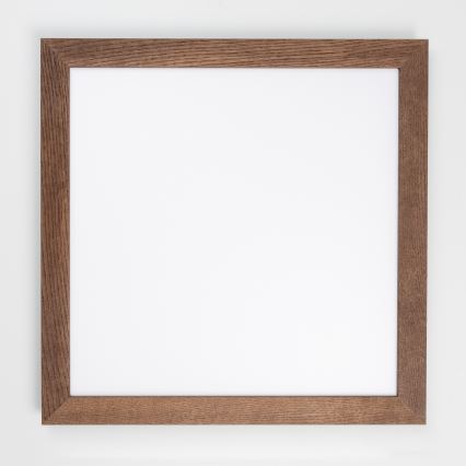 Eglo - LED RGB Panel fijo regulable SALOBRENA-C WOOD LED/30,5W/230V 2700-6500K 64x64 cm marón oscuro + control remoto
