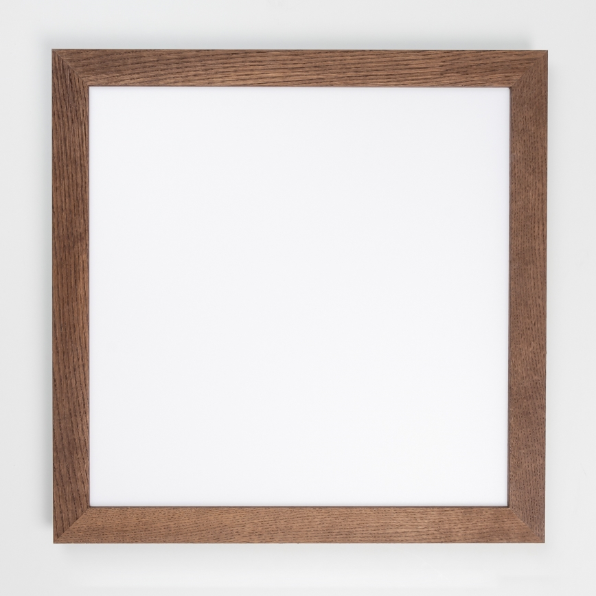 Eglo - LED RGB Panel fijo regulable SALOBRENA-C WOOD LED/30,5W/230V 2700-6500K 64x64 cm marón oscuro + control remoto