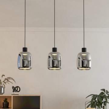 Eglo - LED RGBW Lámpara colgante regulable 3xLED/3,7W/230V 2700-6500K gris