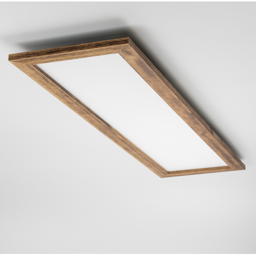 Eglo - Panel LED RGBW de superficie/empotrado regulable SALOBRENA-C WOOD LED/34W/230V 2700-6500K 34x124 cm marrón + mando a distancia