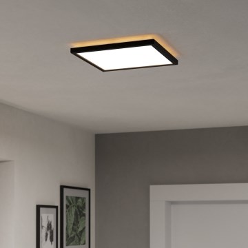 Eglo - LED RGBW Plafón regulable para el baño LED/13,4W/230V 2700-6500K 29x29 cm IP44 negro