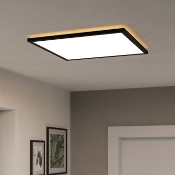Eglo - LED RGBW Plafón regulable para el baño LED/17W/230V 2700-6500K 50x50cm IP44 negro ZigBee