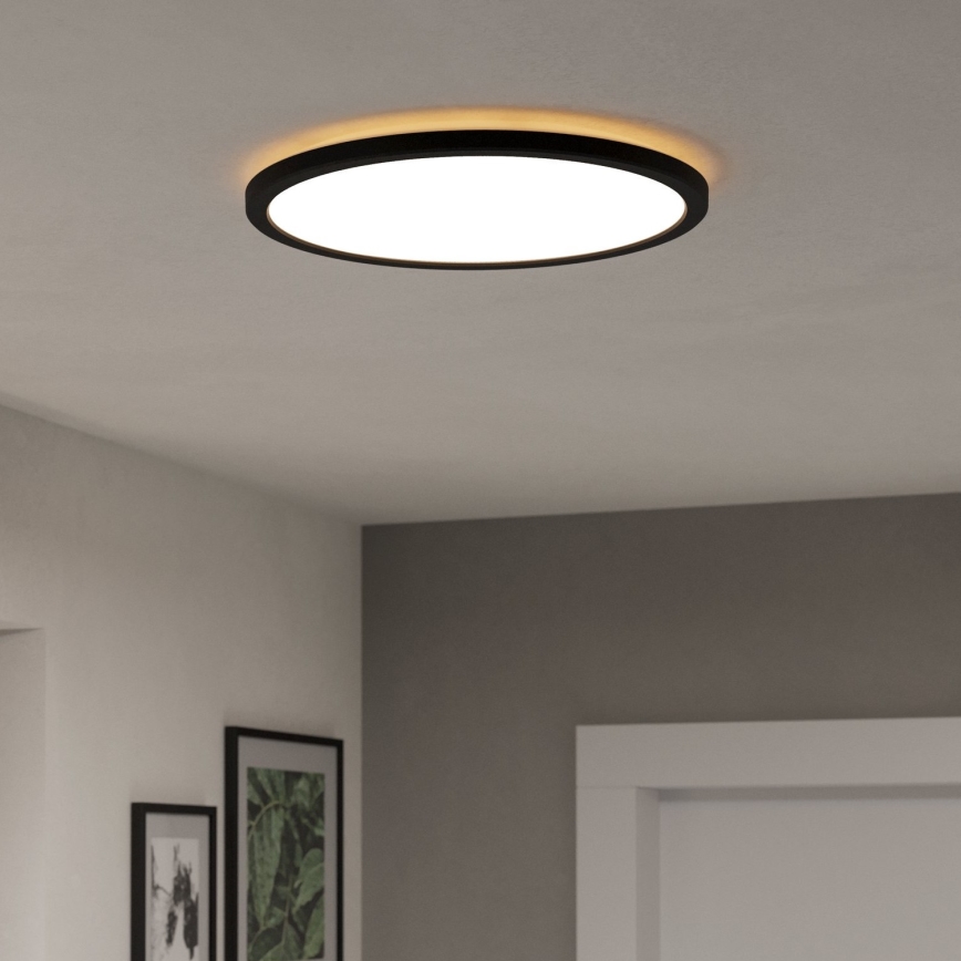 Eglo - LED RGBW Plafón regulable para el baño LED/18,5W/230V 2700-6500K pr.38,9cm IP44 negro ZigBee