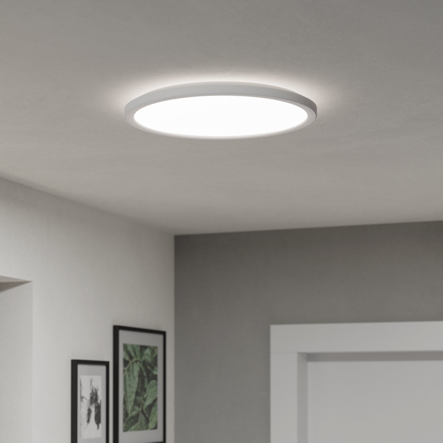 Eglo - Luz de techo LED regulable para baño LED/18,5W/230V 2700-6500K diá. 38,9 cm IP44 blanco + control remoto