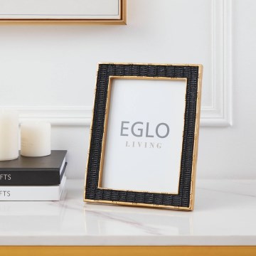 Eglo - Marco de fotos 13x18 cm negro/dorado