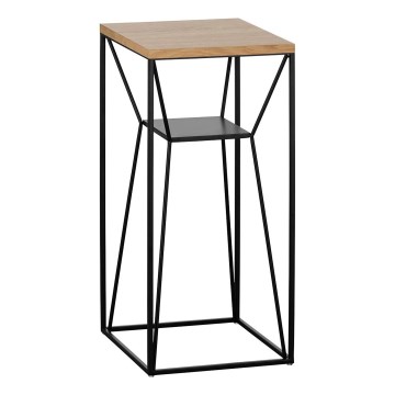 Eglo - Mesa auxiliar 65,5x30,5 cm negro/marrón