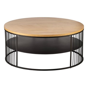 Eglo - Mesa de centro 36x80 cm marrón/negro - FSC Certificado