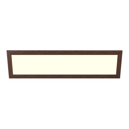 Eglo - Panel LED fijo SALOBRENA-RW WOOD LED/34W/230V 2700/4000K 124x34 cm marón oscuro