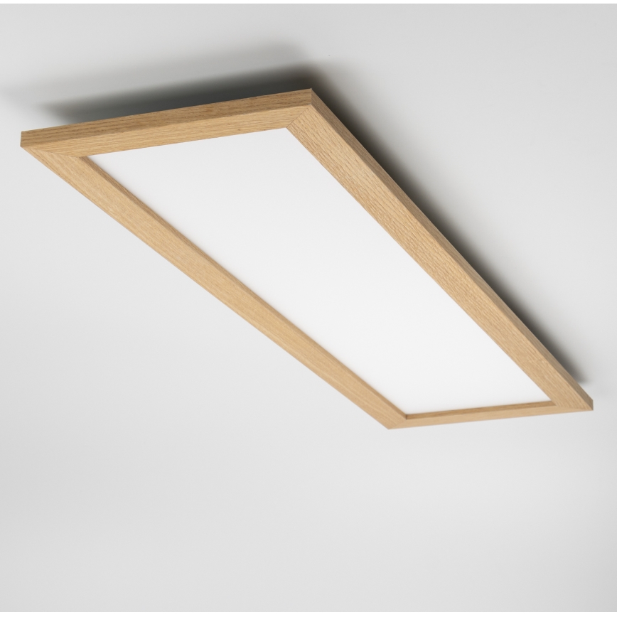 Eglo - Panel LED RGBW de superficie/empotrado regulable SALOBRENA-C WOOD LED/34W/230V 2700-6500K 34x124 cm marrón + mando a distancia