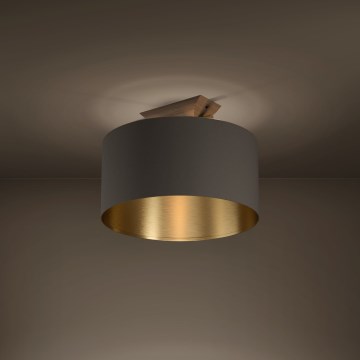 Eglo - Plafón 1xE27/40W/230V marrón/dorado