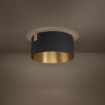 Eglo - Plafón 1xE27/40W/230V negro/dorado