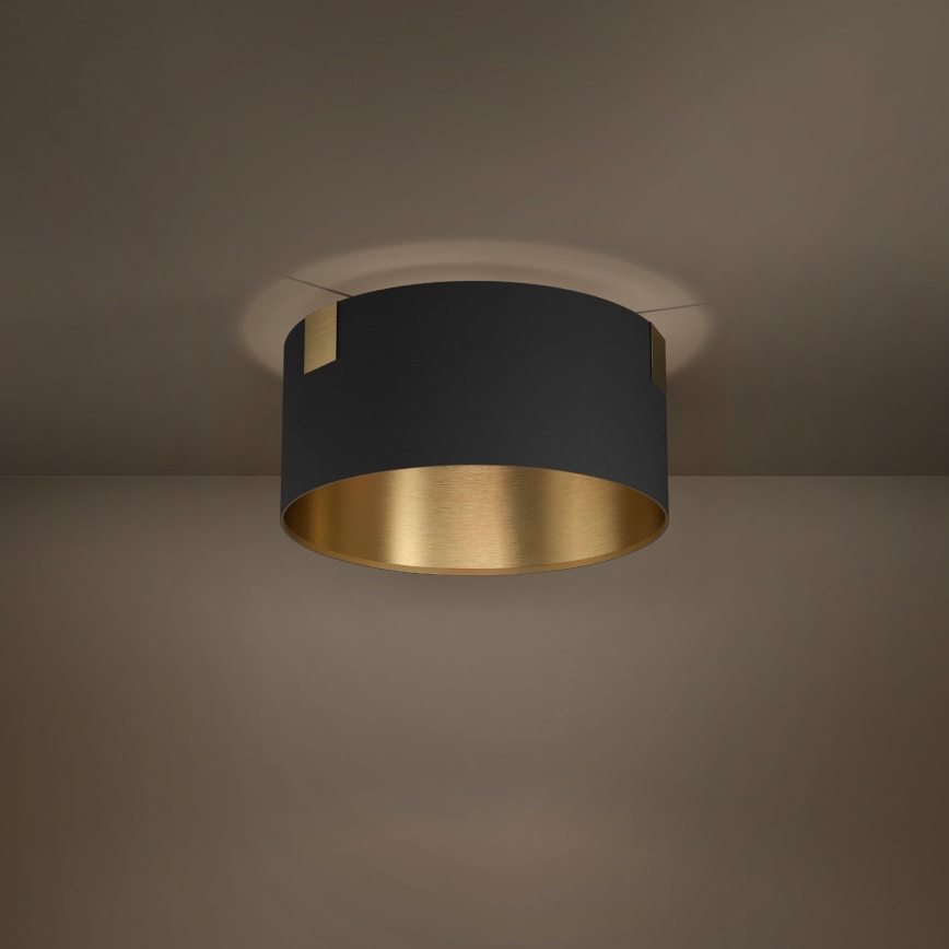 Eglo - Plafón 1xE27/40W/230V negro/dorado