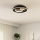 Eglo - Plafón LED 1xLED/14W/230V + 1xLED/8,5W diá. 38 cm negro/dorado